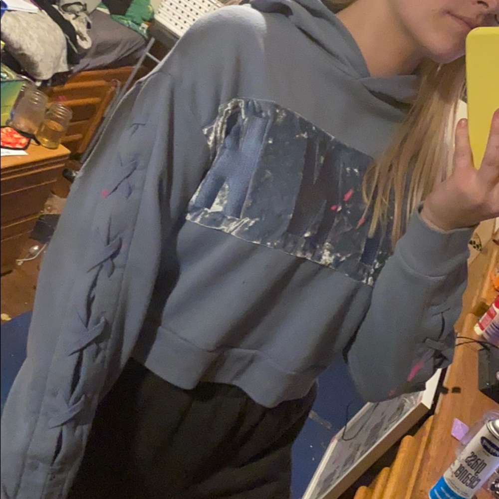 PINK velvet sweatshirt